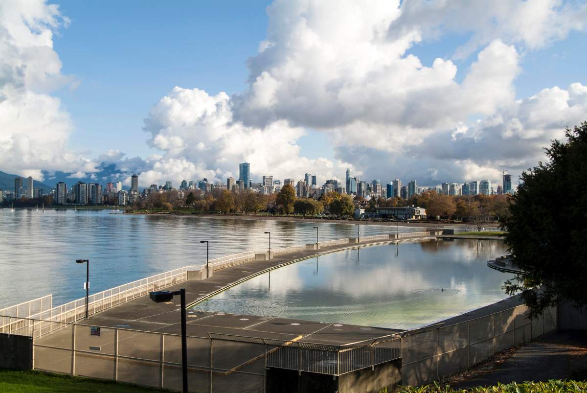Kitsilano swimming pool, in winter, Vancouver, B.C.