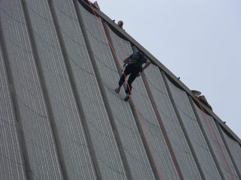 antony robart rapelling wall city hall rope for hope