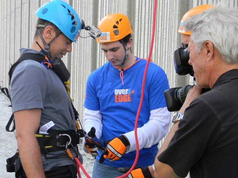 antony robart rappelling city hall rope for hope