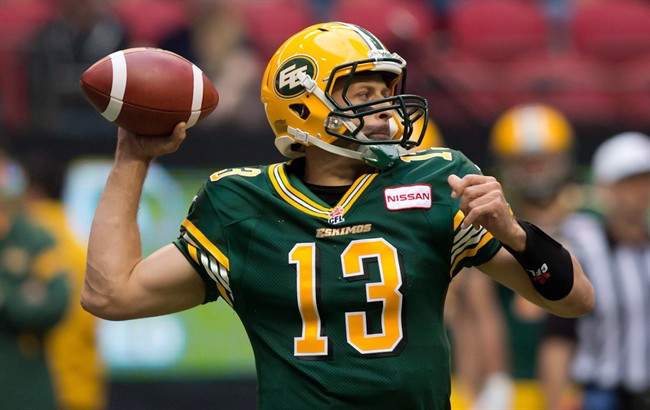 Edmonton Eskimos' quarterback Mike Reilly.
