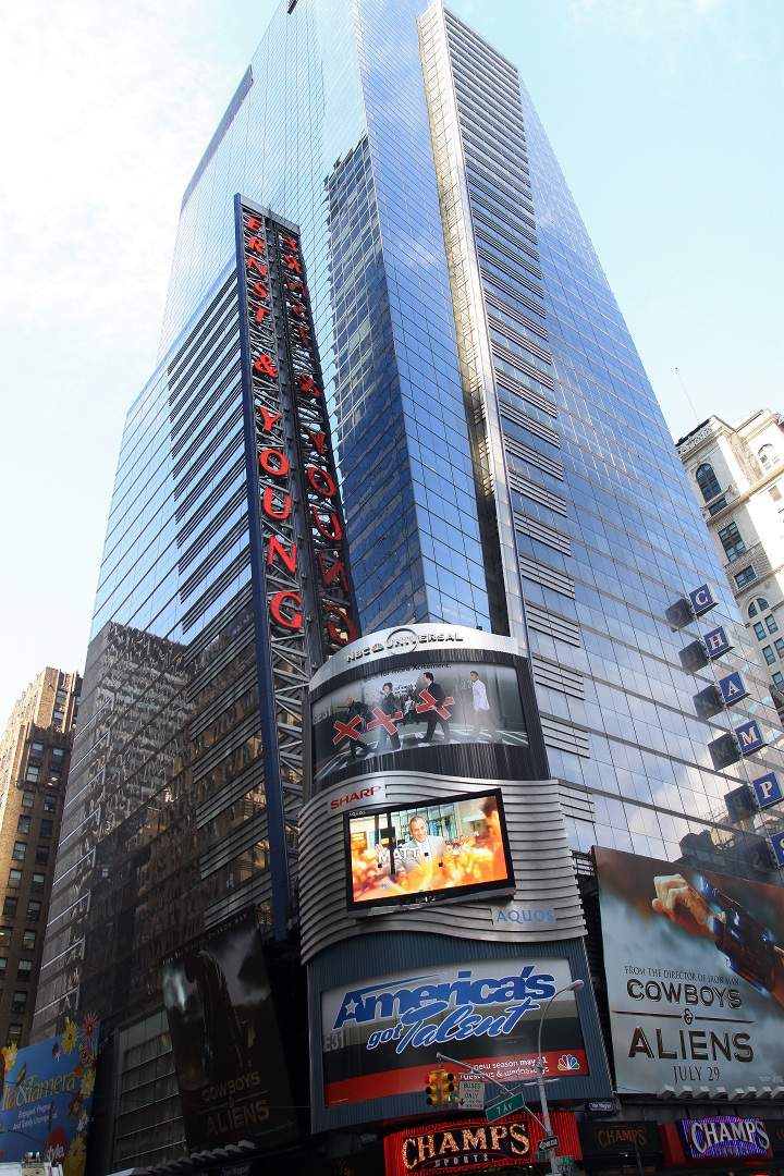 NEW YORK - AUG 04:  Ernst & Young national headquarters in Times Square in New York, New York on AUG 04, 2011.