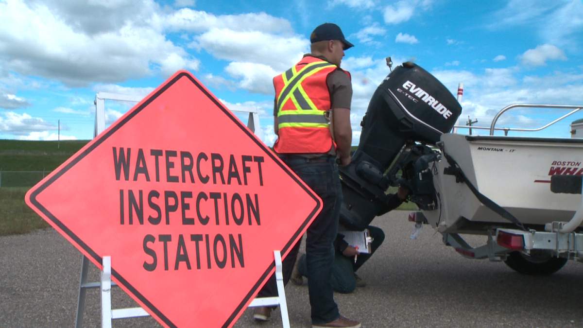 Government officials demonstrated a new boat inspection program near Pincher Creek.