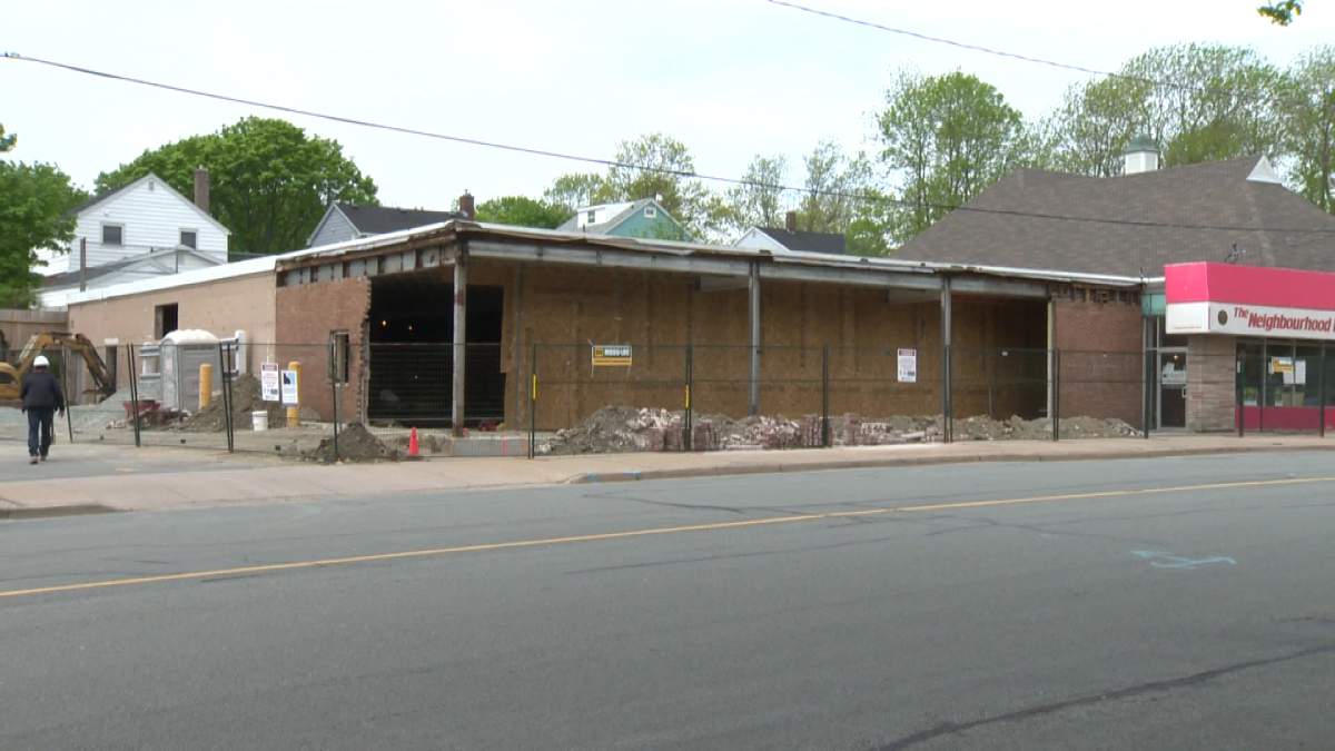 The NSLC recently tore the mural down as construction ramps up on a new liquor store in the Novalea Centre strip mall.