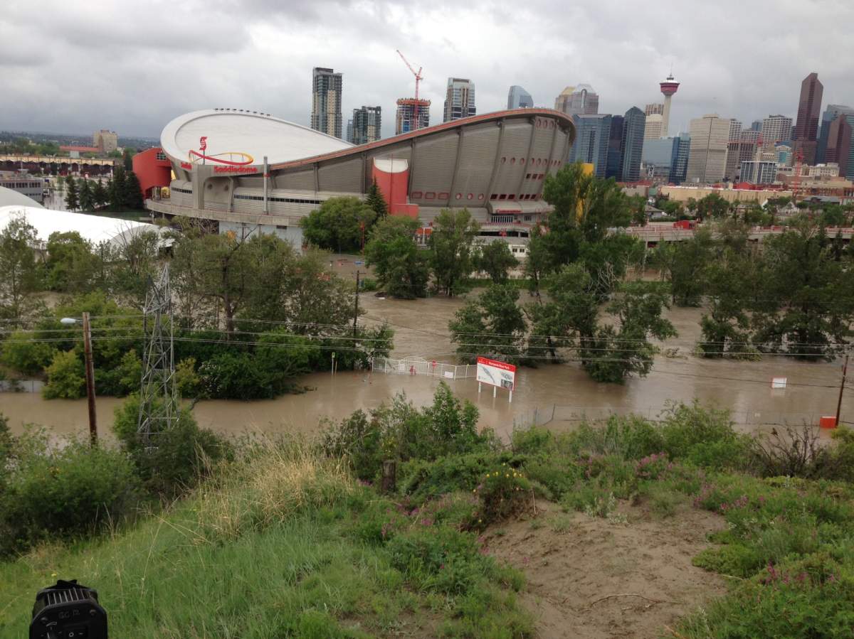 Saddledome flooding in Calgary, 2013.