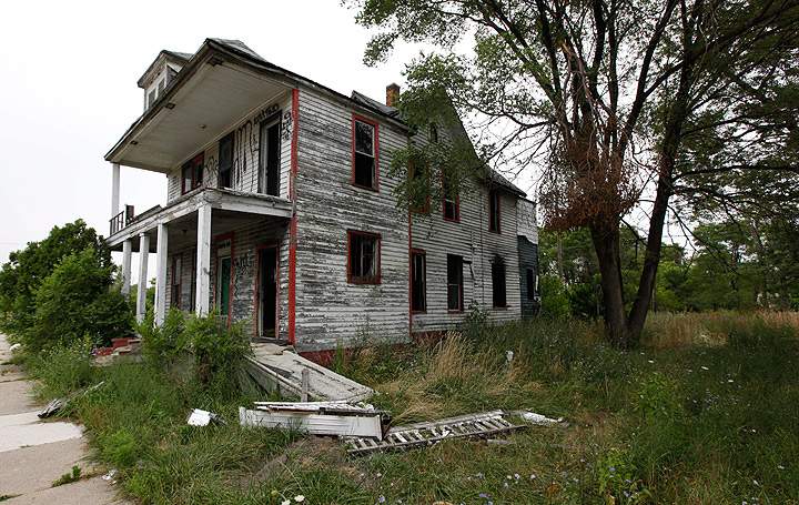 A vacant home is shown in Detroit, Wednesday, July 27, 2011.