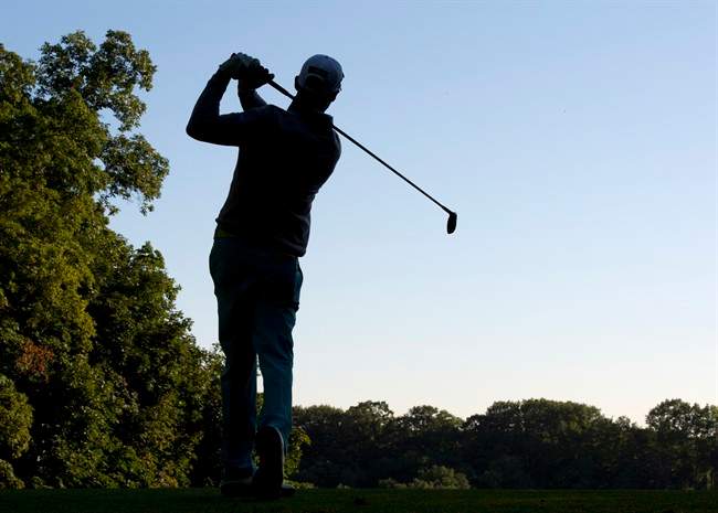 Graham DeLaet of Weyburn, Sask., tees off on the 11th hole during the first round at the Canadian Open Golf Championship at Glen Abbey in Oakville, Ont., on Thursday, July 25, 2013.