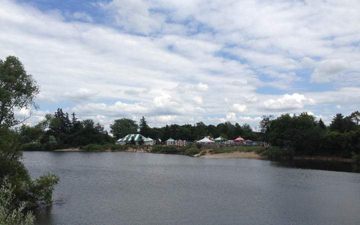 The Hillside sign is viewed from across the water at Guelph Lake Conservation Area, July 28, 2013.