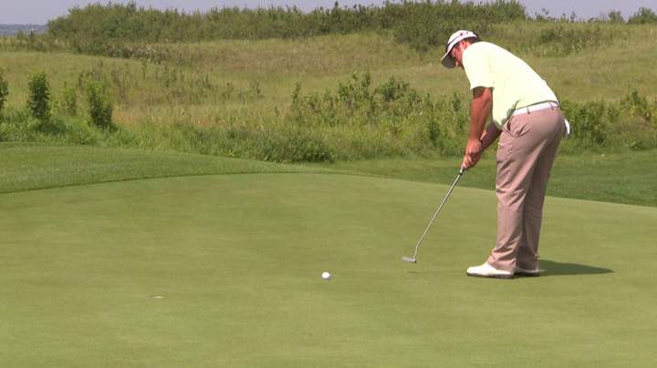 South Africa's Jaco Ahlers takes two-stroke lead at Dakota Dunes Open.