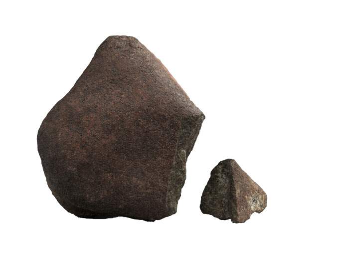 Samples of meteorites from Mars.