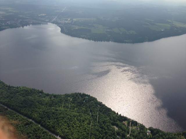Oil from the Lac-Mégantic trail derailment on July 6.