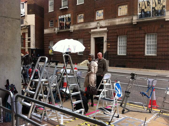 Media outside hospital