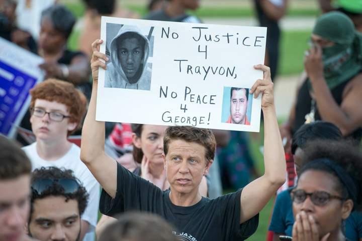Gallery: Thousands react to George Zimmerman verdict in Trayvon Martin murder case - image
