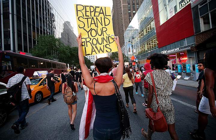 Gallery: Thousands react to George Zimmerman verdict in Trayvon Martin murder case - image