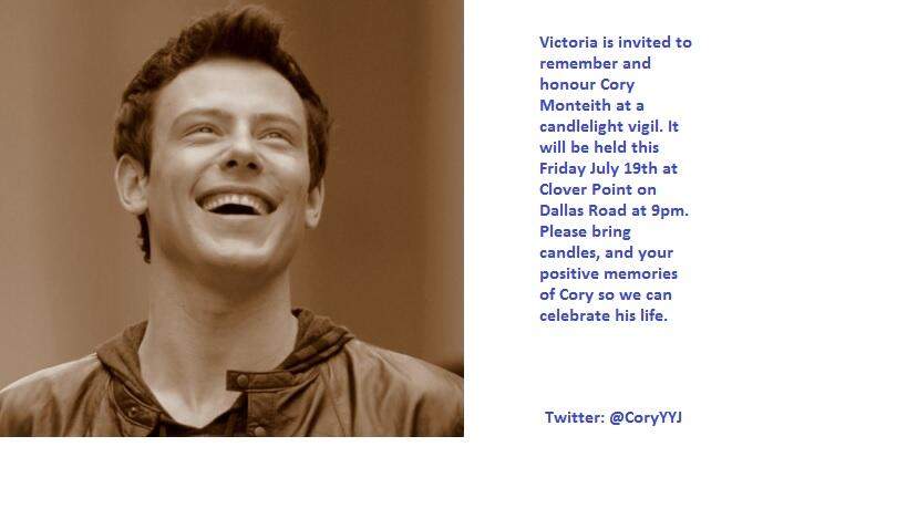 Vigil in Victoria to remember Cory Monteith