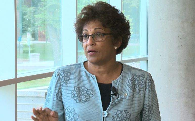 Indira Samarsekera, President of the University of Alberta, August 23, 2013.