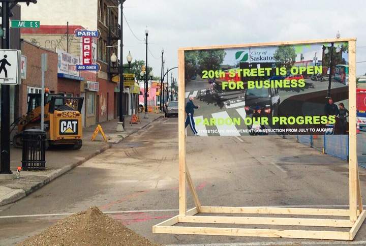 20th Street West streetscape improvements to revitalize the Riversdale neighbourhood underway.