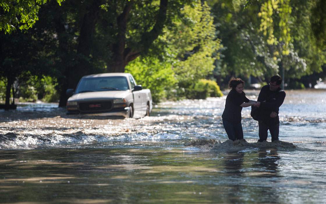 Flood roadways kept tens of thousands from getting to their jobs during the height of the flooding in southern Alberta. in 2013.