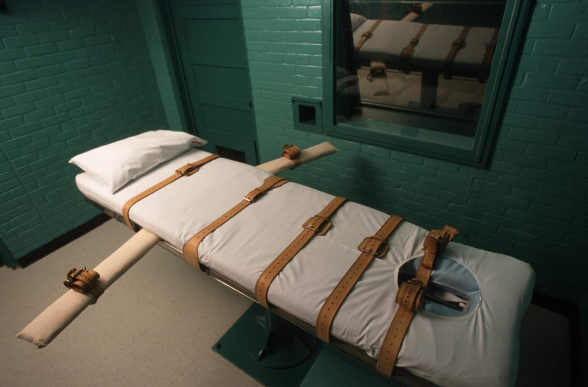 The Texas death chamber in Huntsville, TX, June 23, 2000.