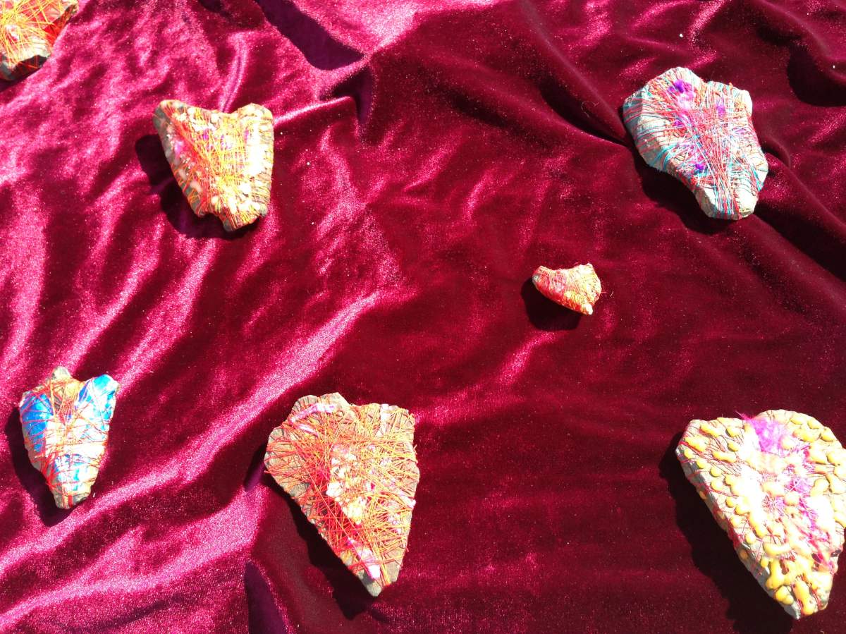 Pace is accepting donations for these heart-shaped pieces. He says money will go towards buying flowers for the garden