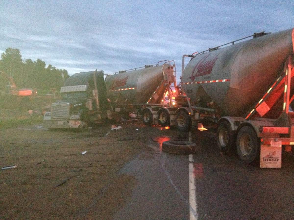 Fiery crash on Highway 63.