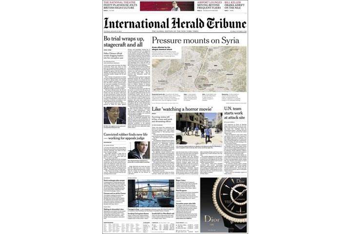Gallery: Newspaper front pages morning after Kerry’s statement on Syria - image