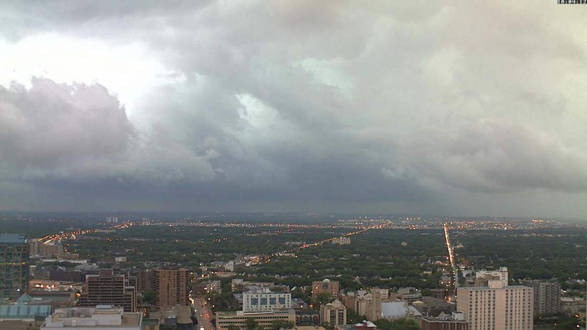 An intense summer thunderstorm hit southern Manitoba and the City of Winnipeg Tuesday, bringing rain, hail, thunder and lightning.