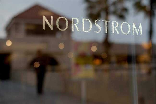 This May 9, 2013 photo shows a Nordstrom sign at a shopping mall in Brea, Calif.