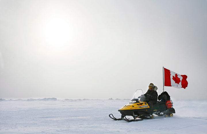 Ranger Joe Amarualik, from Iqaluit, Nu., drives his snowmobile on the ice during a Canadian Ranger sovereignty patrol near Eureka, on Ellesmere Island, Nunavut, Saturday, March 31, 2007. The Department of National Defence plans to develop a new stealth snowmobile for covert military operations in Canada's Arctic, with $550,000 set aside to build a prototype. THE CANADIAN PRESS/Jeff McIntosh.