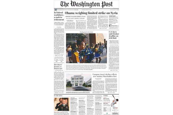 Gallery: Newspaper front pages morning after Kerry’s statement on Syria - image