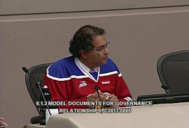 Calgary Mayor Naheed Nenshi in city council, September 16, 2013.