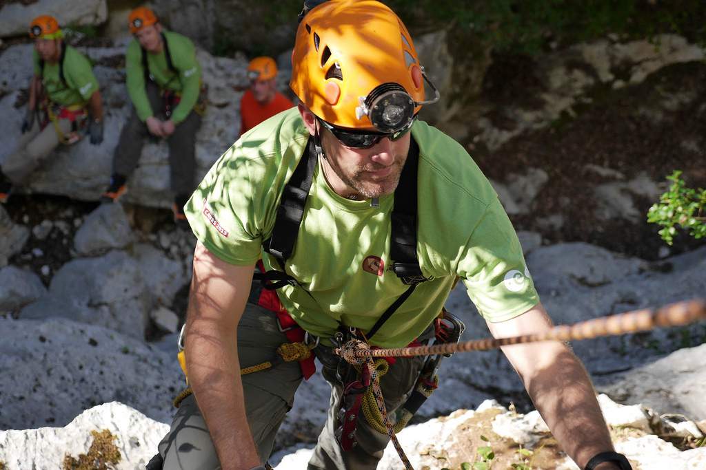 Astronaut Jeremy Hansen takes part in the ESA’s CAVES training in Sardinia, Italy. (ESA/Carla Corongiu)