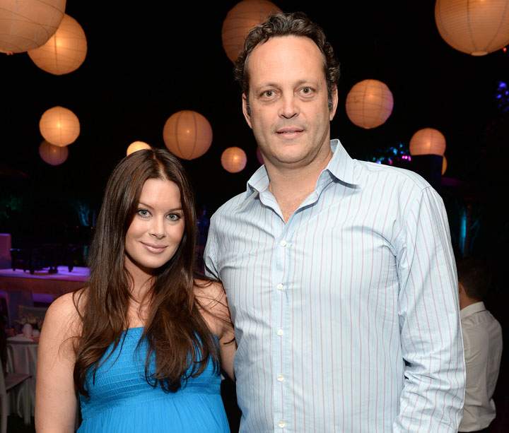 Actor Vince Vaughn with his wife Kyla Weber in August 2013. (Getty Images)