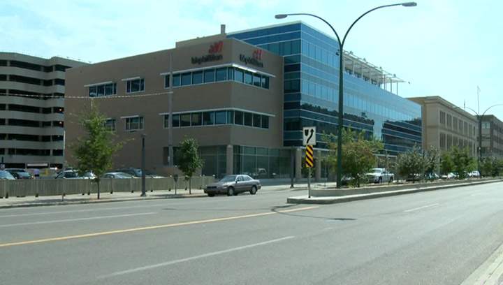 North Prairie Developments’ Discovery Plaza in downtown Saskatoon. The company is planning to build an adjoining 27 storey hotel-condo that will be the province’s tallest building when complete.