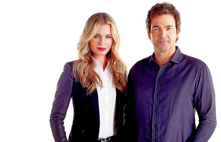 Rebecca Romijn and Jon Tenney of 'King &amp; Maxwell.'.