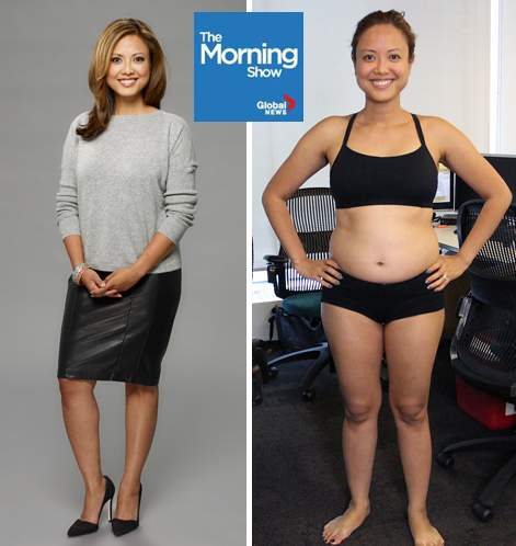 Kris Reyes, host of The Morning Show, strips down, makeup free, as of part of a segment about the importance of body image.