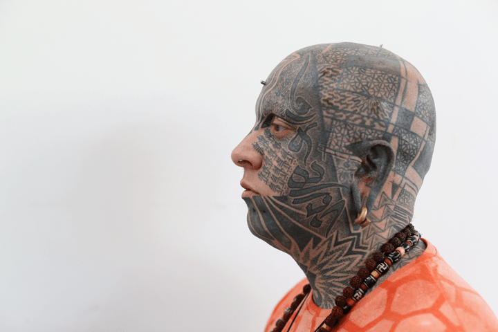 A detail view of Iestyn Flye’s tattoo at the London Tattoo Convention in Tobacco Dock on September 27, 2013 in London, England. Photo by Oli Scarff/Getty Images