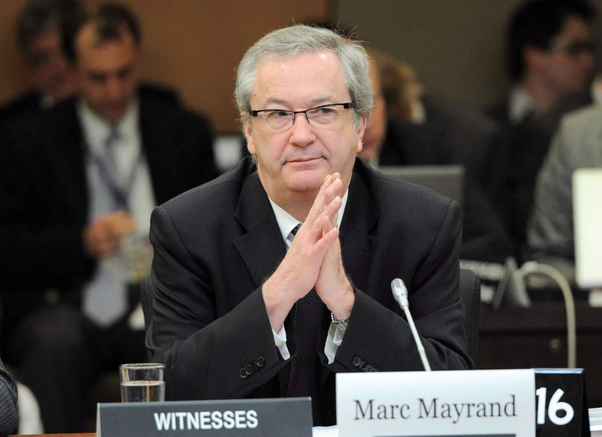 Chief Electoral Officer Marc Mayrand appears as a witness at a Commons house affairs committee in Ottawa on Thursday, March 29, 2012 to discuss allegations of wrong-duong during the 41st General Election. Sean Kilpatrick/The Canadian Press