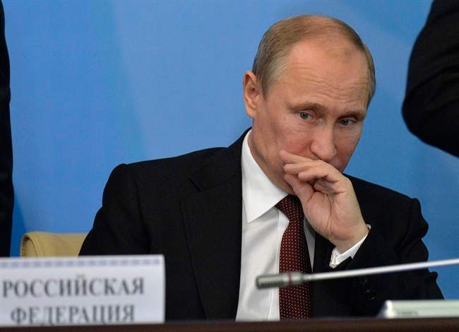 Russian President Vladimir Putin attends the Shanghai Cooperation Organization summit in Bishkek, Kyrgyzstan, Friday, Sept. 13, 2013. 