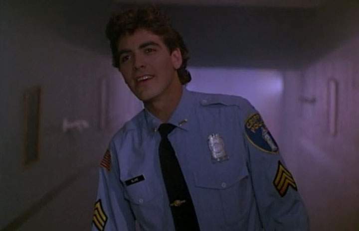 George Clooney in a scene from 1987’s ‘Return to Horror High.’
