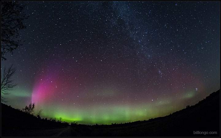 Bill Longo photographed the aurora borealis just north of Toronto in 2013.