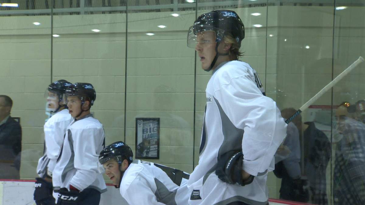 The Winnipeg Jets signed undrafted forward Axel Blomqvist Tuesday to a three-year, two-way entry-level contract.