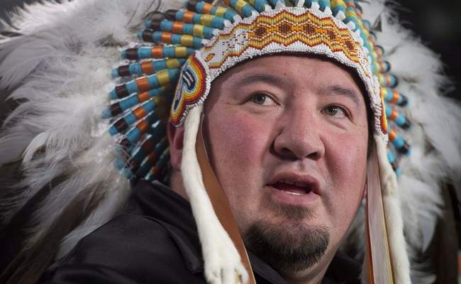 Manitoba Grand Chief Chief Derek Nepinak speaks with the media Friday January 18, 2013 in Ottawa.