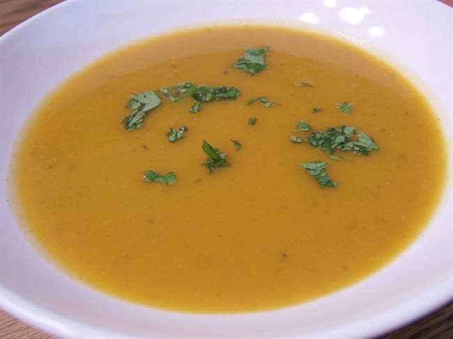 Spiced squash soup.