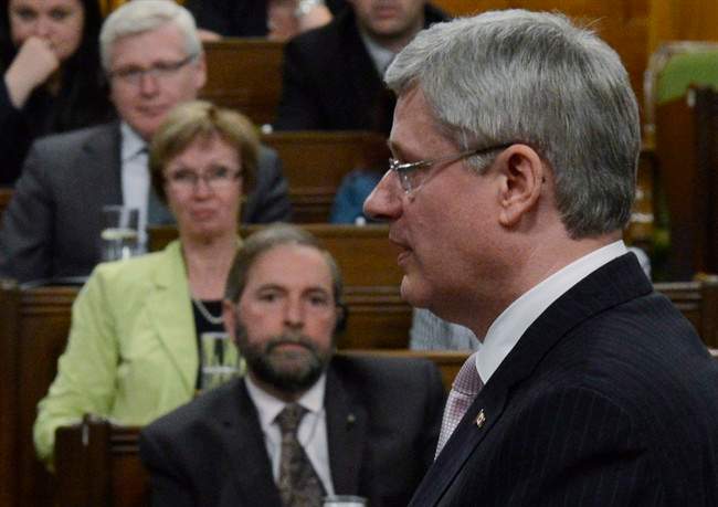 Stephen Harper and Thomas Mulcair