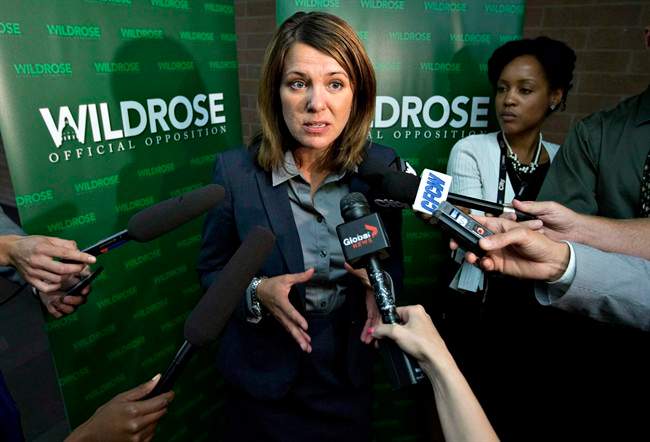 Alberta Wildrose Leader Danielle Smith .