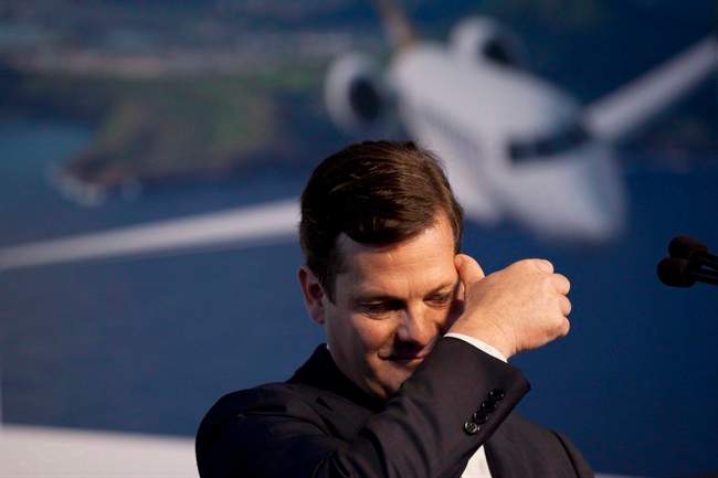 Chief executive Pierre Beaudoin is leaving the post amid growing pressure on the Quebec giant's aircraft division.