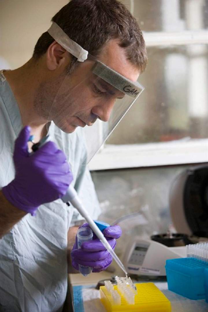 Gary Kobinger works in a mobile laboratory installed by specialists of the National Public Health Agency of Canada, in Mweka, Congo, in 2007. He hopes the current ebola outbreak in West Africa is remembered as the last time the world had to fight the virus without specific treatments or protective vaccines.