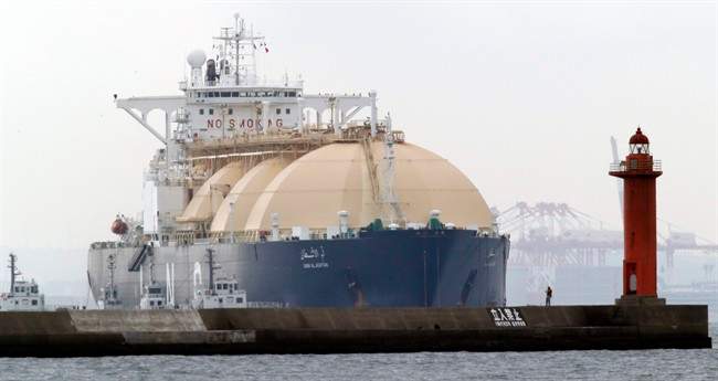 FILE IMAGE - LNG tanker Umm Al Ashtan arrives at a port.