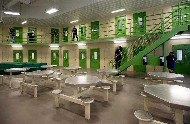 The general inmate facility is shown during a media tour of the Toronto South Detention Centre in Toronto on Thursday, Oct. 3, 2013. THE CANADIAN PRESS/Nathan Denette.