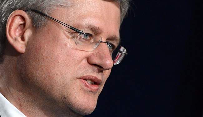 Prime Minister Stephen Harper takes part in a closing press conference in Nusa Dua, Bali, Indonesia on Tuesday, October 8, 2013.